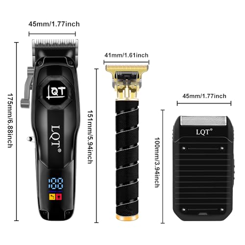 Professional Hair Clippers for Men,Professional Barber Clippers and Trimmer Set,Mens Cordless Clipper, Electric Hair Cut Machines,Cordless Mens Grooming Kit for Face, Hair, Gifts