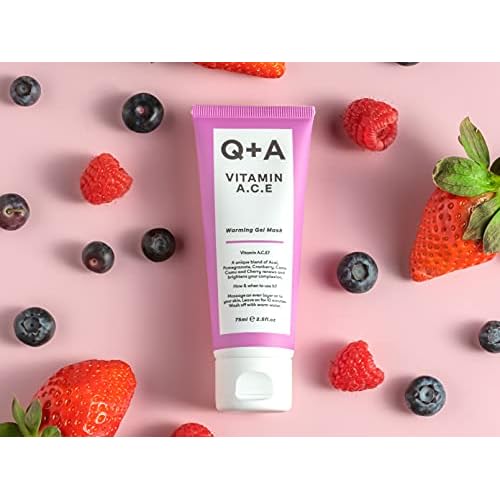 Q+A Vitamin A.C.E. Warming Gel Mask, 75ml