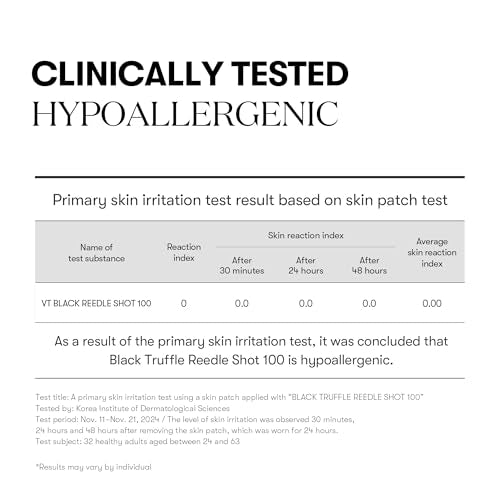 VT COSMETICS Black Truffle Reedle Shot 100, Spicule Microneedling Exosome Serum with 24K Gold for Skin Elasticity, Deep Nourishment, Exfoliation & Smooth Glass Skin, Korean Skin Booster, 1.69 fl oz