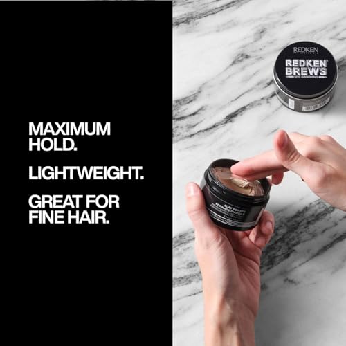 Redken Brews Clay Pomade for Men - High Hold Matte Finish