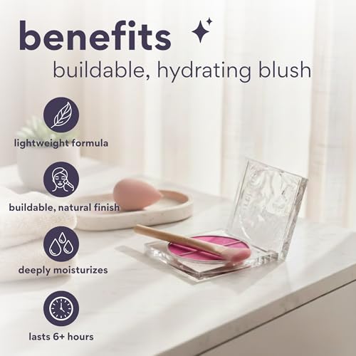 dearcloud Dewy Hydration Watercolor Blush Duo ? Bubble ? liquid blush for cheeks with niacinamide and aloe vera ? Korean beauty makeup (.35 oz)