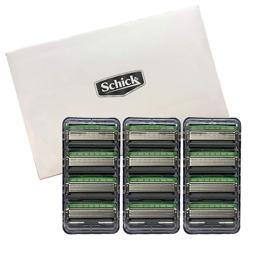 Schick Hydro Sensitive Razor Refills 12ct and Ultra Sensitive Razor 1 Handle 4 Cartridges Shaving Kit for Men