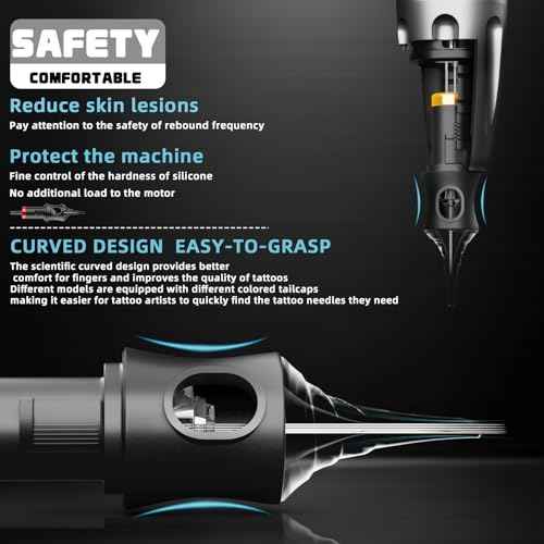 Tattoo Gun Kit POSEIDON Tattoo Kit Pen Kit with 2pcs 1500mAh Batteries Tattoo Machine Kit with 20pcs Tattoo Cartridge Needles 11pcs Tattoo Inks for Beginner