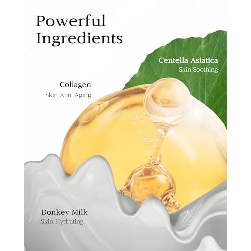 Nuborn Cell Donkey Milk Collagen Cream | Instant glow with 10% Donkey Milk | Type 1 Collagen for Visibly Smooth and Dewy Skin | All Skin Types 65ml (2.19 fl oz)