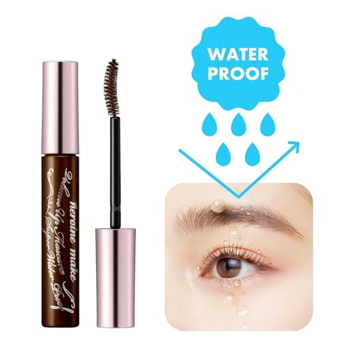 KISSME Heroine Make Volume UP Mascara Super WP, Super Long-Lasting! Volume & Curl Mascara, Brown