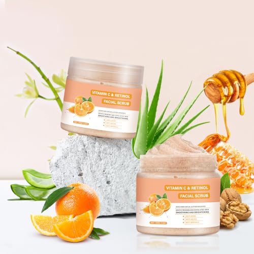 Vitamin C Face Scrub with Retinol & Exfoliating Beads