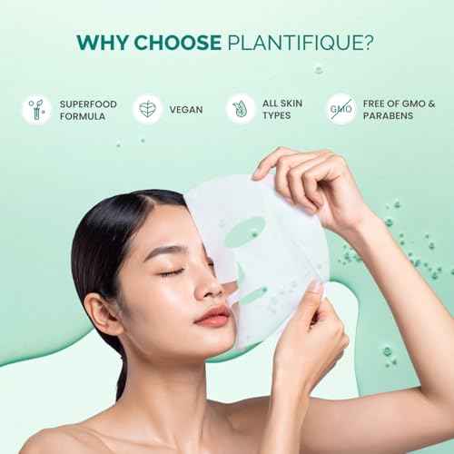 PLANTIFIQUE Facial Sheet Mask Hydration Heaven 5 pack ? Aloe Vera & Hyaluronic Acid Hydrating & Refreshing Face Masks ? Korean Skincare for Dry or Tired Skin