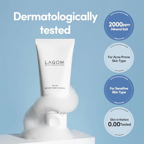 LAGOM Cellup pH Cure Foam Cleanser - Low pH for Sensitive Skin