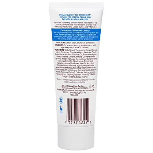 Palmer's Cocoa Butter Intensive Repair Hand Cream for Dry Skin (3.4 oz)