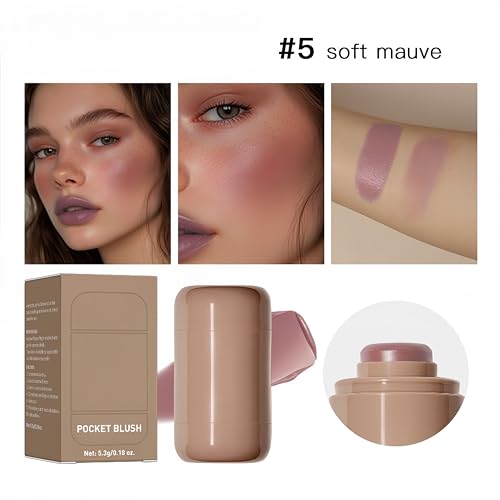 Matte Blush Stick Creamy Natural Looking Finish - 05 Soft Mauve