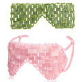 gemshan Rose Quartz Eye Mask & Jade Eye Mask Facial Maks for Relive Eliminate Puffiness