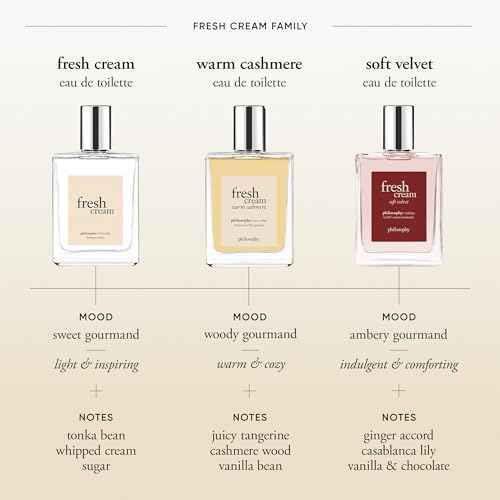 philosophy fresh cream eau de toilette - sweet & captivating women's perfume - with notes of vanilla, heliotrope & tonka bean - long lasting fragrance