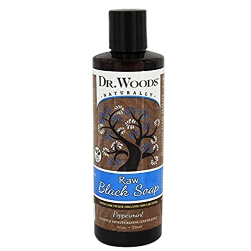 Dr. Woods Raw Moisturizing Black Peppermint Soap with Organic Shea Butter, 8 Ounce