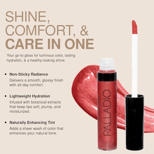 Palladio Herbal Lip Gloss Non-Sticky Passion Pink