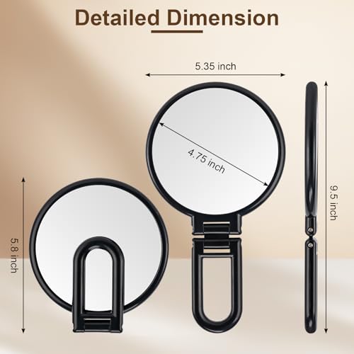 10X Magnifying Mirror with 1X Normal Side, Handheld Makeup Mirror