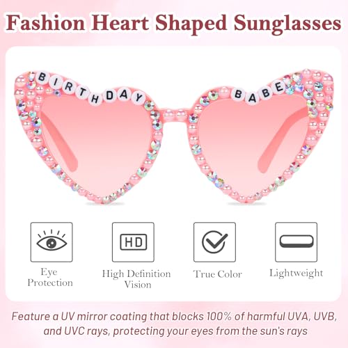 Heart Sunglasses for Birthday Party - WantGor Gift for Her
