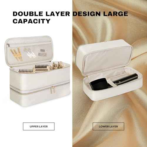 Wjiang Carrying Case for Shark Flex Style Dyson Airwrap Supersonic Hair Dryer Double-Layer Travel Storage Bag Also for Revlon Hair Dryer Brush Hair Accessories Tools