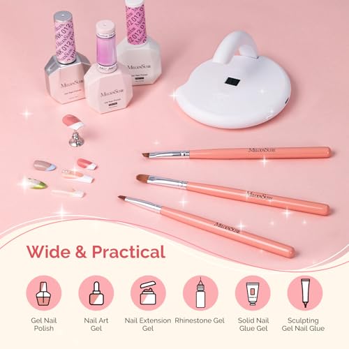 MelodySusie Orange 3-Pack Nail Art Clean Up Brushes for Manicure & Pedicure