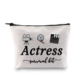 GJTIM Actress Gift Actress Survival Kit Theatre Acting Gift Zipper Pouch Funny Makeup Bag for Drama Student (Survival Kit Actress bag)