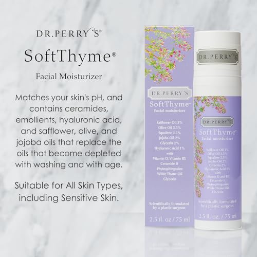 Dr. Perry's SoftThyme Facial Moisturizer with Natural Oils and Ceramides, 2.5 Fl Oz