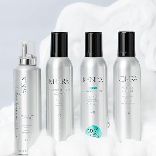 Professional Volume Mousse 12 | Firm Hold Mousse | Alcohol Free | Non-drying, Non-flaking Lightweight Formula | Tames Frizz & Conditions | Thermal Protection up to 45F | All Hair Types