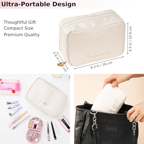 Wedding Day Emergency Kit for Bride, 39 Pc Essential Items for Brides Daily Use Women Wedding Gift, Travel Kit Personal Care Survival Set with Bride Makeup Bag - Wedding Emergency Kit Supplies