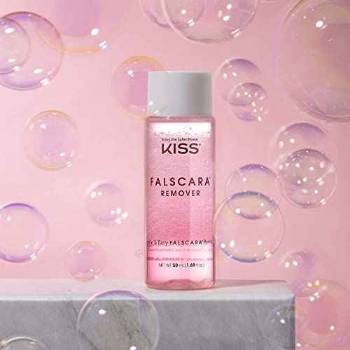 KISS Falscara DIY Eyelash Extension Remover with Natural Rosewater ? Gentle Soothing Nourishing Eye Cleanser for Removal of Artificial False Synthetic Eyelashes, Lash Wisps, and Bond & Seal Adhesive