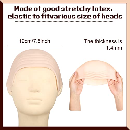 Halloween Bald Cap Latex Head Wig Makeup Costume Set