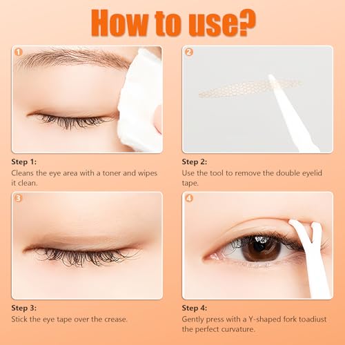 Taolivingmart S*100 Invisible Single-Side Eyelid Tape for Hooded & Droopy Eyes - Natural Look, 100 Count