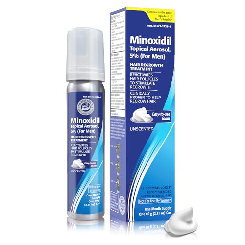 Minoxidil 5% Foam for Men Hair Regrowth - 1 Month Supply