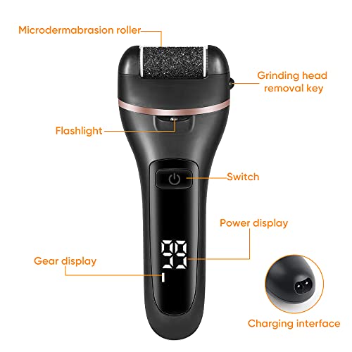Rechargeable Electric Callus Remover & 10-Piece Pedicure Set