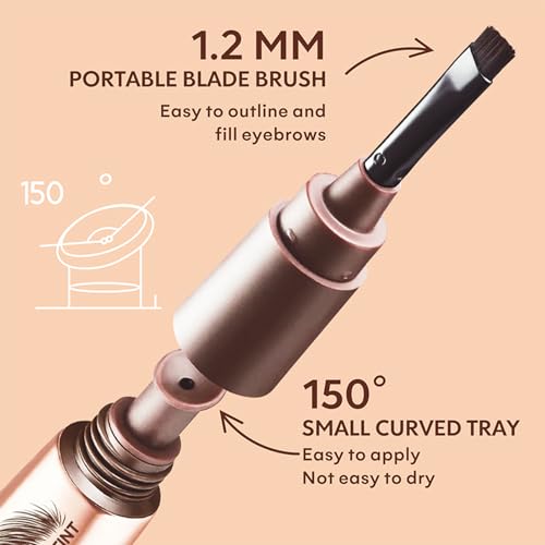 2Pcs Tattoo Eyebrow Gel Easy Peel Off,Temporary Eyebrow Tint,Waterproof Transfer-proof Fuller with 150¡ÆSmall Curved Tray,Defined Brow Stain,for Women Last Up to 5 Days(Espresso)