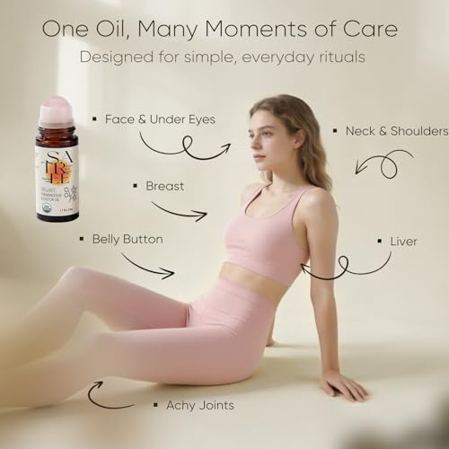Organic Castor & Frankincense Oil Roll-On with Rose Quartz