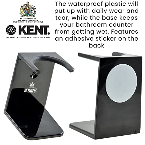 KENT VSB2 Large Black Plastic Shaving Brush Stand for Hang Drying your Shave Brush. Essential Part of Any Men's Shaving Kit, Extends Natural Bristle Brushs Life