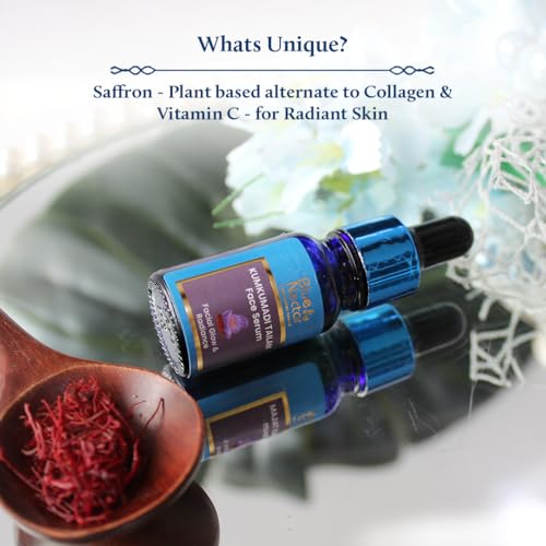 Blue Nectar Kumkumadi Face Oil for Radiant Skin with Natural Herbs (0.33 Fl Oz) & Honey Aloe Vera Detan Face Wash with Natural Vitamin E (3.38 Fl Oz)