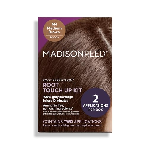 Madison Reed Root Touch Up Kit – 6N Savoca Medium Brown, 100% Gray Coverage