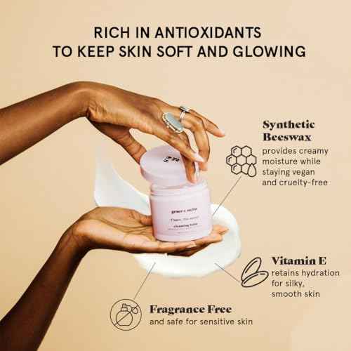 grace & stella Cleansing Balm - Travel Size Makeup Remover - Deep Cleansing & Hydrating Face Cleanser - Dissolves Waterproof Make Up, SPF & Impurities - Gentle on Skin - Vegan Skincare (41 g/ 4.3 oz)