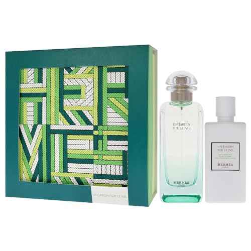 Hermes Un Jardin Sur Le Nil for Women - 2 Pc Gift Set 3.4oz EDT Spray, 2.7oz Body Lotion