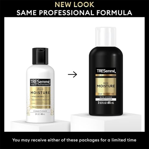 TRESemm? Travel Shampoo, Conditioner & Hair Gel ? Rich Moisture Hair Products + Alcohol-Free Styling Gel, 24H Frizz Control (3 Piece Set)