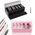 5-Hole Makeup Pencil Sharpener with Lid (2 Pack) for Eyeliner & Lip Liner