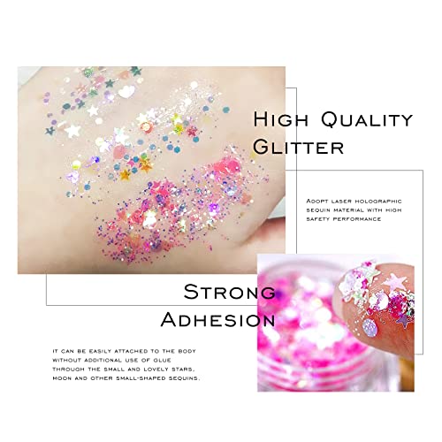 Ownest 12 Colors Holographic Chunky Glitter Gel Set