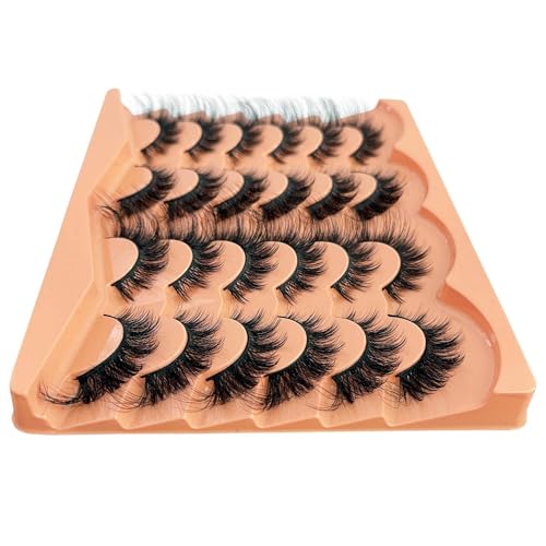 3D Manga Cat Eye False Eyelashes 18mm - 12 Pairs Strip Lashes