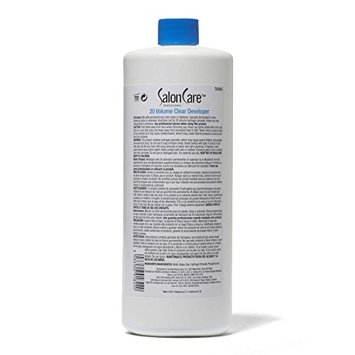 Salon Care 20 Volume Clear Developer, Superior Gray Coverage, Stabilized Formula for Consistent, Predictable Results, 32 Ounce