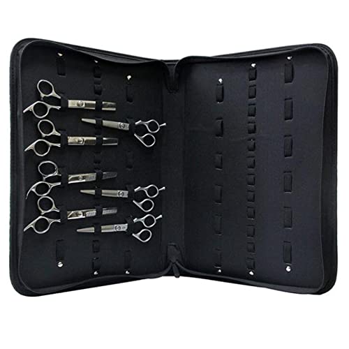 PU Leather Hair Scissors Case – 24 Pockets Barber Organizer
