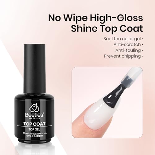 Beetles White Gel Nail Polish Set - Base, Top Coat & Polish Kit