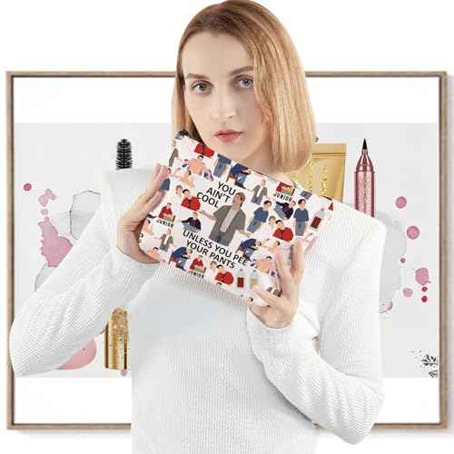 LEVLO Funny Comedy Movie Cosmetic Make Up Bag You Ain't Cool Unless You Pee Your Pants Make Up Zipper Pouch Bag(You Ain't Cool Full)