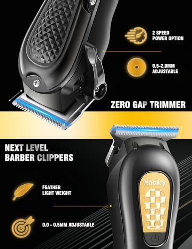 Haokry Cordless Hair Clippers & Beard Trimmer Set for Men