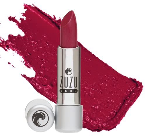 Zuzu Luxe Lip Color Lipstick (Beso Beso - Raspberry Pink/Neutral Shimmer), Natural Ultra-Hydrating Lipstick, Paraben Free, Vegan, Gluten-free, Cruelty-free, Non GMO, 0.13 oz