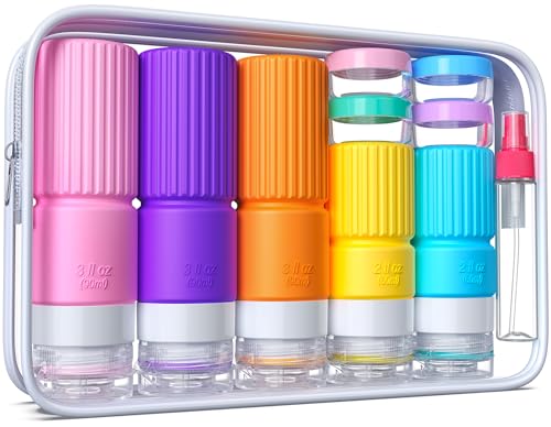 Tocelffe 19-Pack TSA Approved Travel Bottles Set - Leak Proof Containers for Toiletries