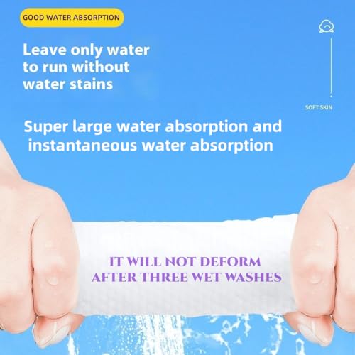 Disposable face towel,MIXUISEE thick and soft face towels,100% cotton face towels, facial towels 150% thickness. Increased size: 12 "x10", Makeup removal and cleaning (Extra thick 60 PCS)